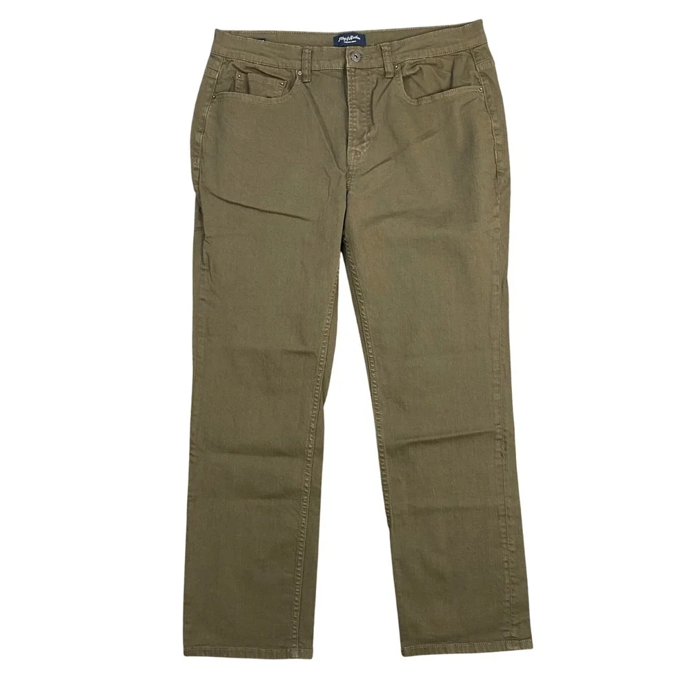 Flag & Anthem Pants Men 34/32 Nashville Straight Olive Stretch China 5-Pocket